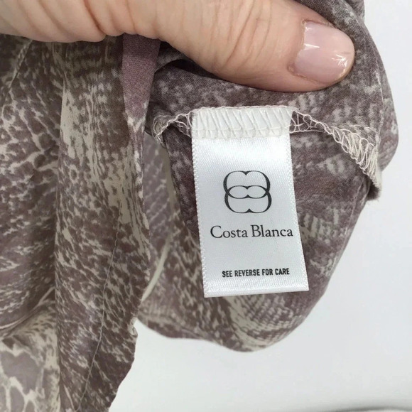 Costa Blanca Women’s One Pocket Reptile Print Sheer Tank Summer Beach NWT Size M - Picture 8 of 9